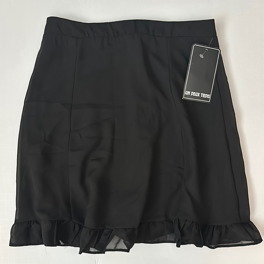 Un Deux Trois Black Ruffle Skirt